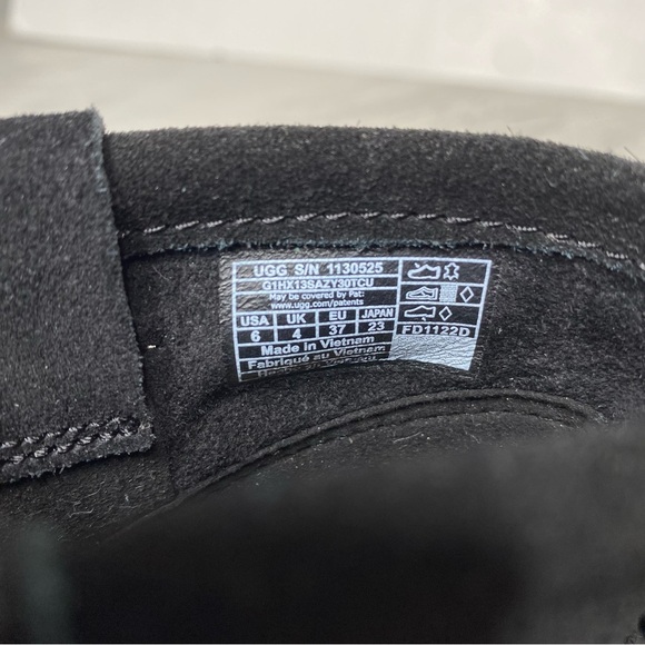 New! UGG Josefene Black Suede Mini Boot 6 - Picture 11 of 14